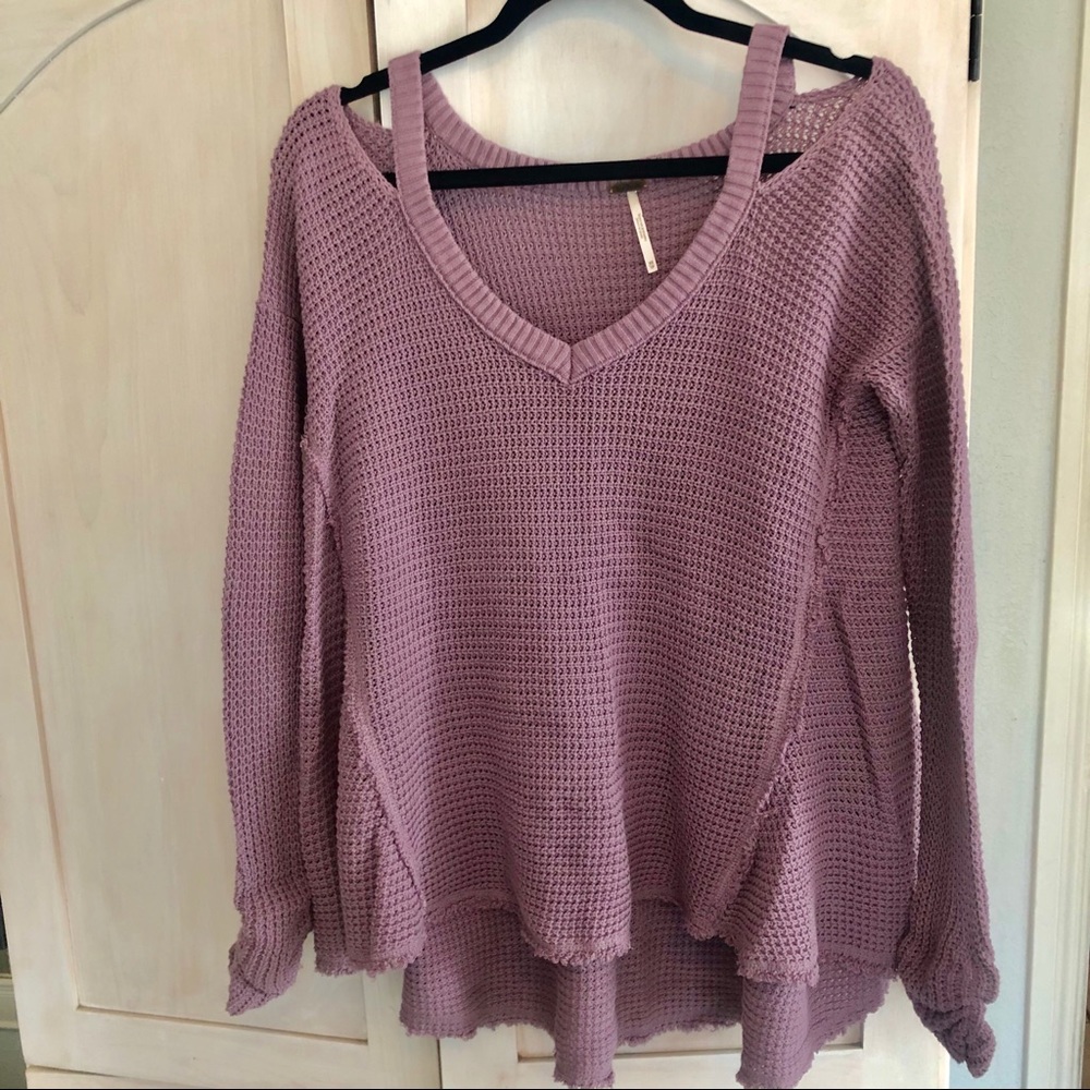 Free people cold shoulder thermal sweater